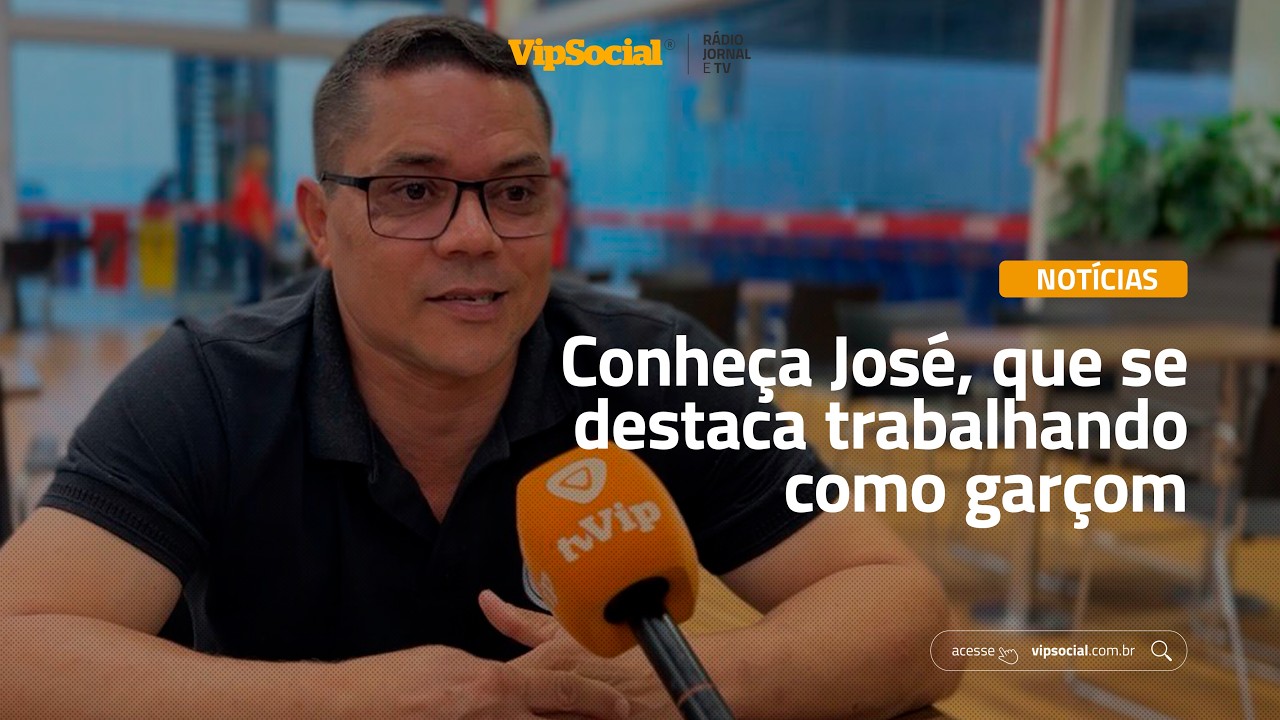 Conheça José, que se destaca trabalhando como garçom 