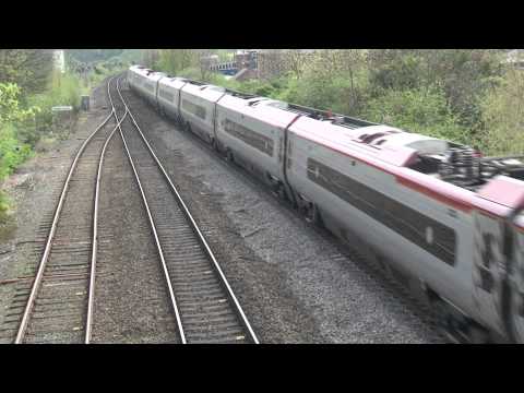 57313 and 390046 on 1A55, 14:35, Holyhead - London Euston