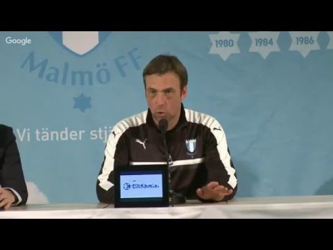 Presskonferens efter MFF - HJK 4-0