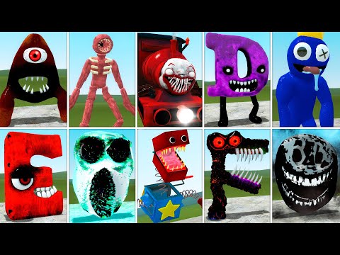 ALL ALPHABET LORE VS BOXY BOO VS CHOO CHOO CHARLES VS ROBLOX RAINBOW FRIENDS VS DOORS in GARRY'S MOD