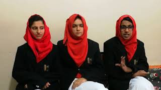 Yashfa, Fatima and Ayeza, IIUI School, Pakistan