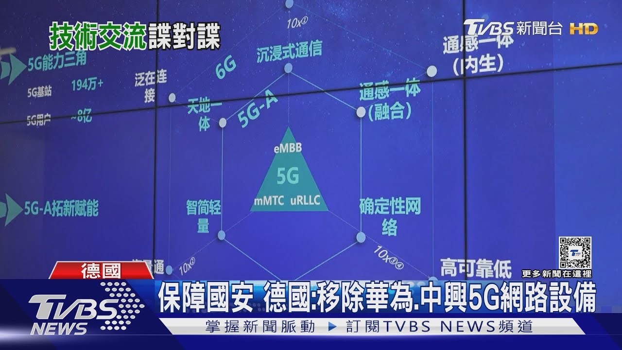 華為、中興又中槍!維護國安 德國2026年前將移除陸企5G技術設備