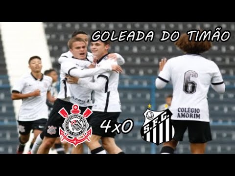 Corinthians 4x0 Santos | GOLEADA DO TIMÃOZINHO! Gols | Campeonato Brasileiro Sub 17 (COM REPLAY)
