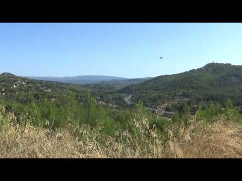 Beautiful view from the top of the hills of the hinterland of southern France