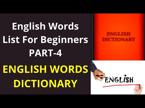 All The English Words List For Beginners - PART 4 | A to Z English Words You Should Know