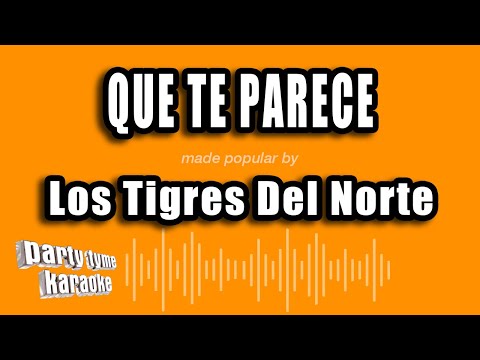 Que Te Parece (karaoke) - Los Tigres Del Norte