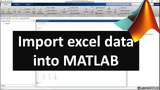 How to import Excel Sheet in MATLAB workspace | Introduction to MATLAB | Chapter 8