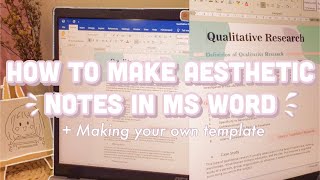 DIGITAL NOTE TAKING USING MS WORD I How to take aesthetic notes using Microsoft word