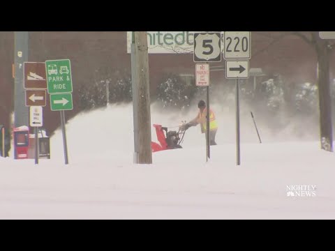 Much Of U.S. Slammed By Snow And Cold In Deadly Winter Storm | NBC Nightly News