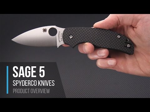 Spyderco Sage 5 C123CFPCL Peel-ply Carbon Fiber/G10 Laminate Spyderco Sage 5 C123CFPCL Peel-ply Carbon Fiber/G10 Laminate