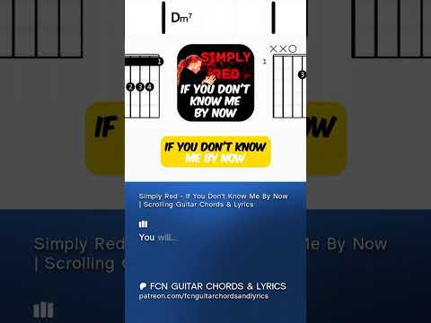 Simply Red - If You Don't Know Me By Now | Scrolling Guitar Chords & Lyrics #rock #music #guitar