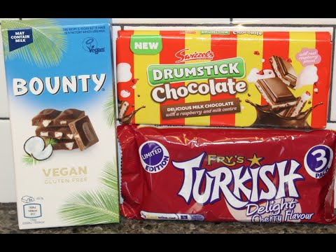 Vegan Bounty, Swizzels Drumstick Chocolate & Fry’s Cherry Flavour Turkish Delight Review
