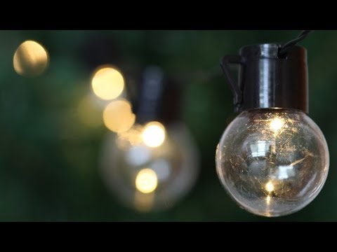 Solar-powered 10 bulb led string light