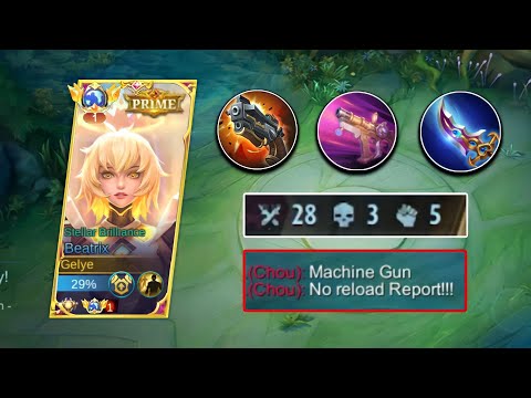 BEATRIX MACHINE GUN IS 100% BROKEN 28 KILLS ON RANK GAME