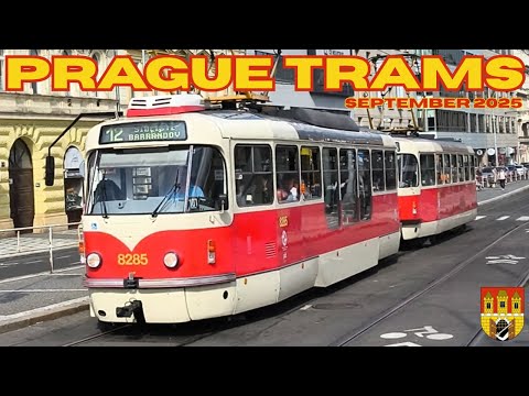 Beautiful PRAGUE TRAMS 🚊 in September 2025 - 4K
