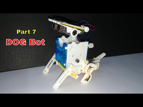 part7 : Dog bot assembly: 14 in 1 solar robot educational toy kit/ Build your own robot