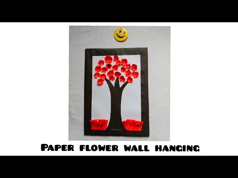 Easy Paper flower wall hanging | simple wall hanging decoration| Farhana pajju|