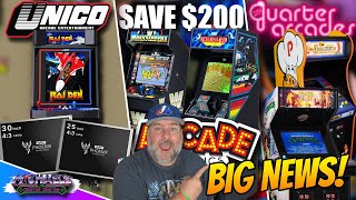 Basic Fun Arcade Classics & Quarter Arcades Deals Plus New Unico Monitors & Raiden Nova Blast!