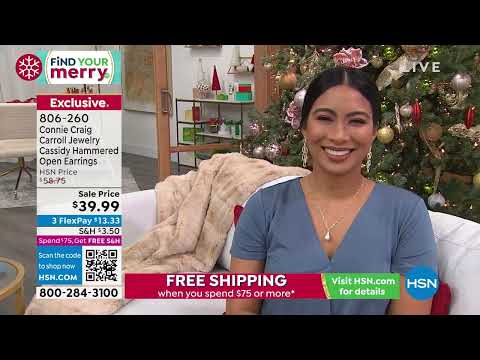 Connie Craig Carroll Jewelry Cassidy Hammered Open Earri...