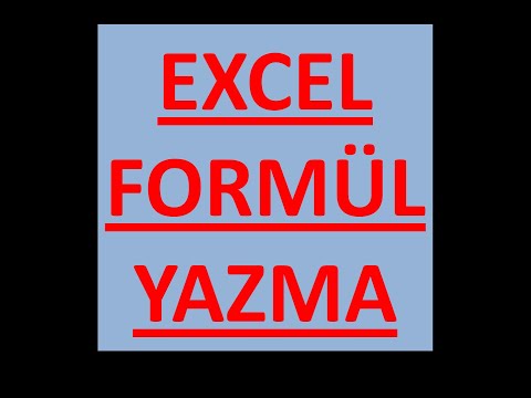 Excel - Formül yazma (Dört işlem - KDV -İskonto)