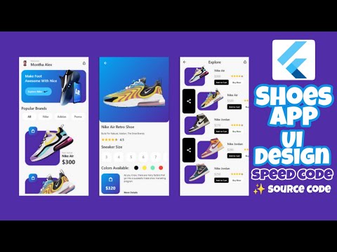 Flutter UI Practicing | Flutter Shoes App UI Design.