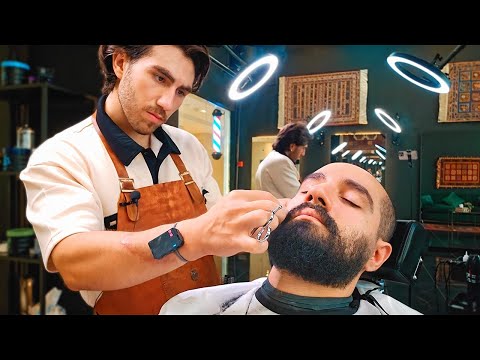 ASMR 💈 2 hours Persian MASTER Barber Beard Trim! | Spa & Barber