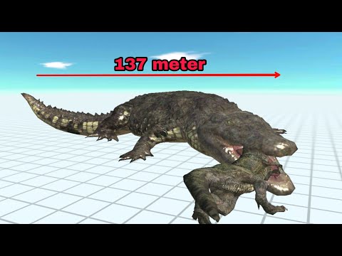 giant crocodile vs dinosaur T-REX - ARK ANIMAL REVOLT BATTLE SIMULATOR (ARBS)
