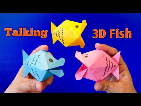 Origami Talking Fish | how to make paper 3D fish