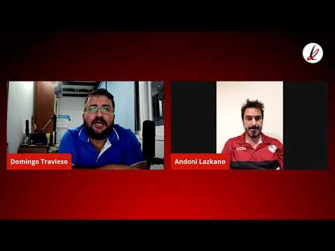 Sala de Prensa con Andoni Lazcano previo Magec Tías vs Azkoitia Azpeitia ISB