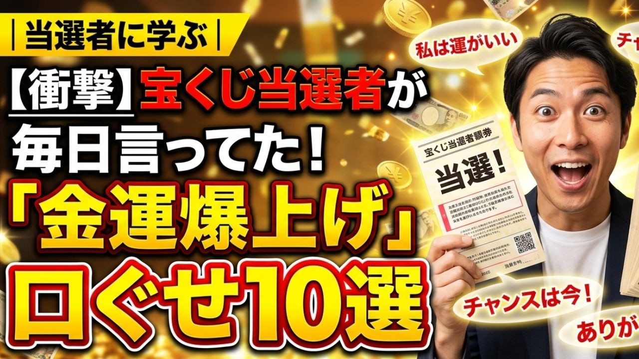 当選者に学ぶ｜宝くじ運と金運アップを引き寄せる口ぐせ10選