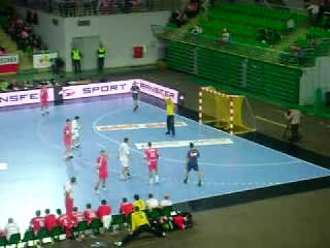 Adam Malcher Rzut Karny Polska-Słowacja Piłka Ręczna 29.10.2009