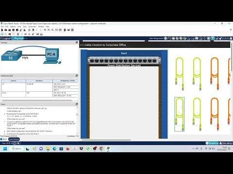 1.1.7 packet tracer - basic switch configuration -- physical mode
