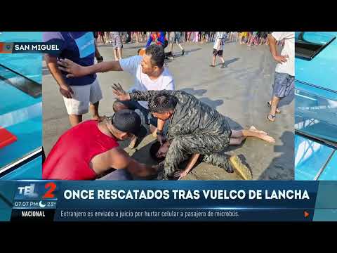 Rescatan a 11 personas tras vuelco de lancha en El Cuco. TL2