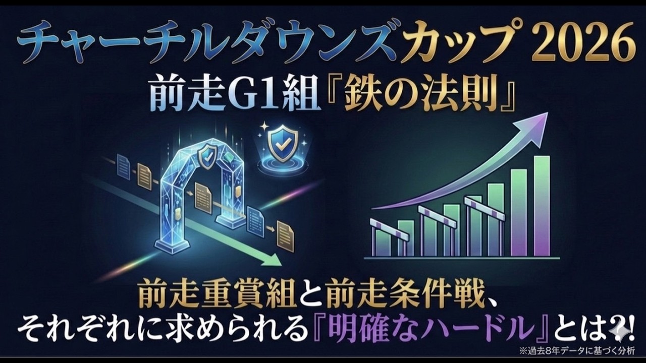 【チャーチルダウンズカップ 2026】前走G1組『鉄の法則』。前走重賞組と前走条件戦、それぞれに求められる『明確なハードル』とは⁈
