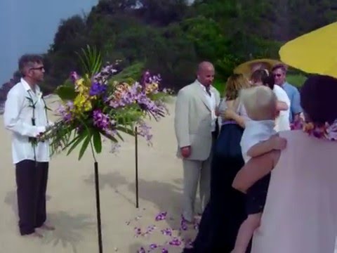 Arron walking down the 'aisle'