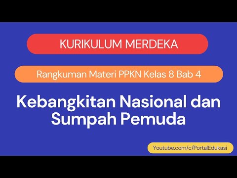 Kurikulum Merdeka Rangkuman PPKN Kelas 8 Bab 4 Kebangkitan Nasional dan Sumpah Pemuda