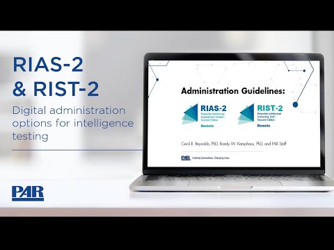RIAS-2/RIST-2: Digital administration options for intelligence testing