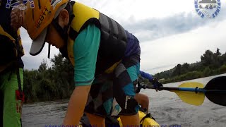 preview picture of video 'Eman, 4 yr. old, first tandem whitewater kayak, CDO, 14Sep2014'