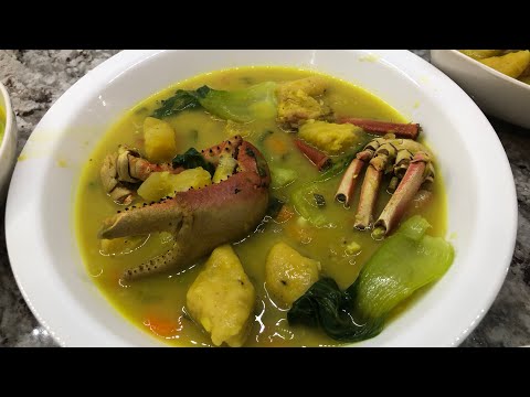 Guyana Crab Soup with cornmeal Dumplings