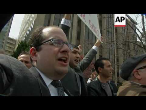 Rally against Erdogan's visit to US