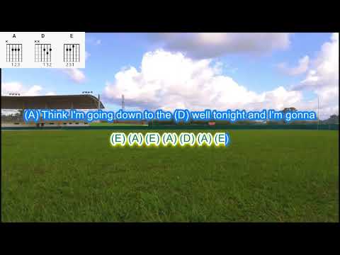 Glory Days by Bruce Springsteen play along with scrolling guitar chords and lyrics