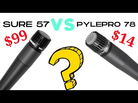 Podcast Vocal Microphone Shootout Sure SM57 VS Pyle PDMIC78
