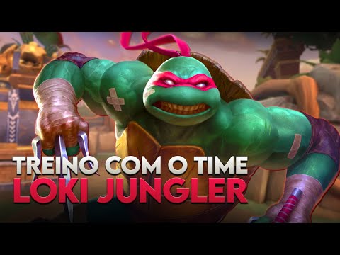 LOKI JUNGLER, TREINO COM O TIME - ⚡ Smite BR Conquista Scrim