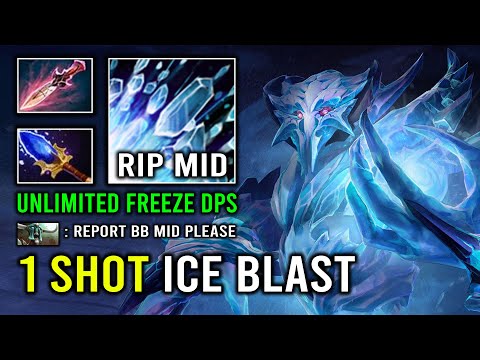 How to 100% Delete Any Mid Ganker 1 Shot Ice Blast Brutal Freeze DPS & 22Min GG Carry AA Dota 2