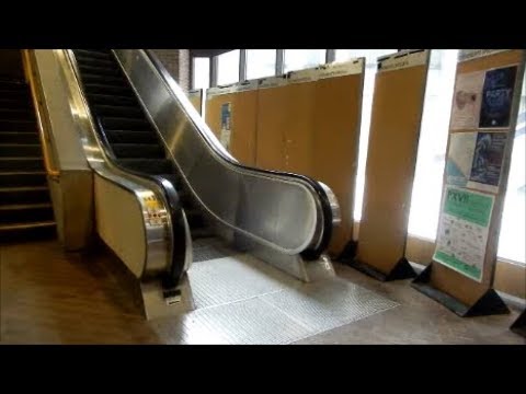 VINTAGE MONTGOMERY ESCALATORS IN A UNIVERSITY
