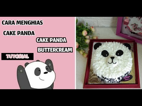 Cara Menghias Cake Panda | Cake Panda Buttercream |