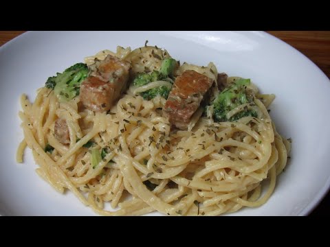 Tofu Broccoli Spaghetti In White Sauce || Simple And Delicious Plantbased Meal