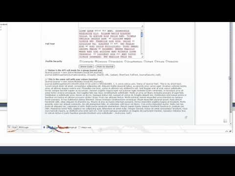 dnnOsphere Active Social Journal API Utility Module