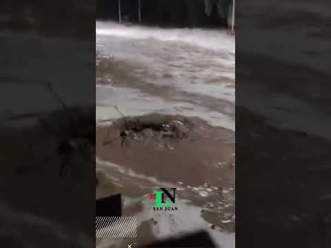 Mira la situación de Ullum: La lluvia no da tregua