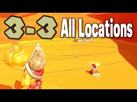 🌠 3-3 Scorching Sandpaper Desert - All Toads, Treasures, Holes and Blocks - Paper Mario